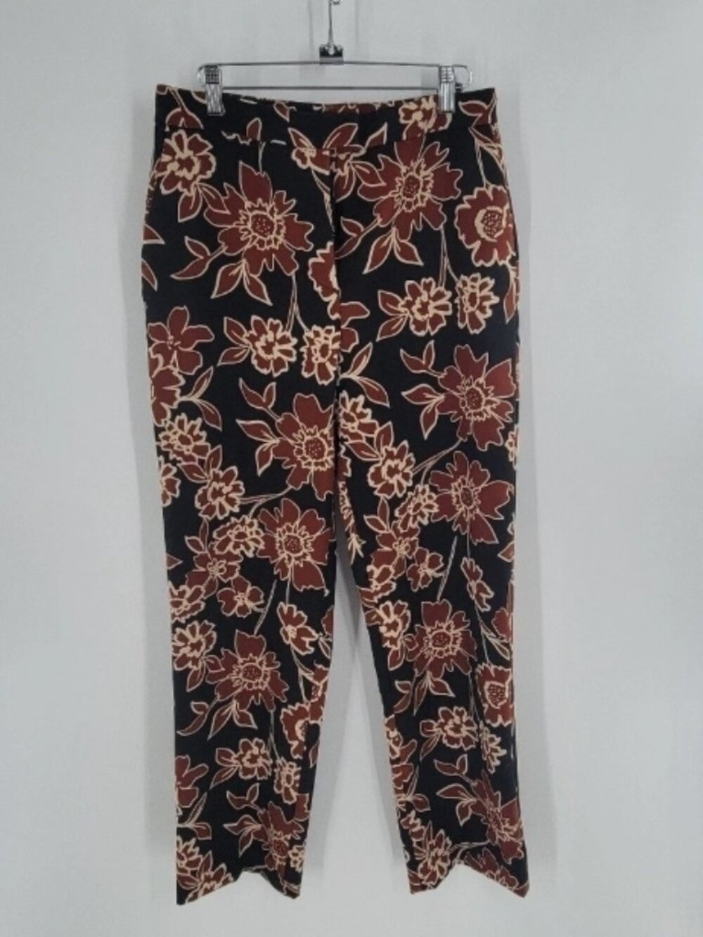 Zara High Waisted Floral Pants Size M